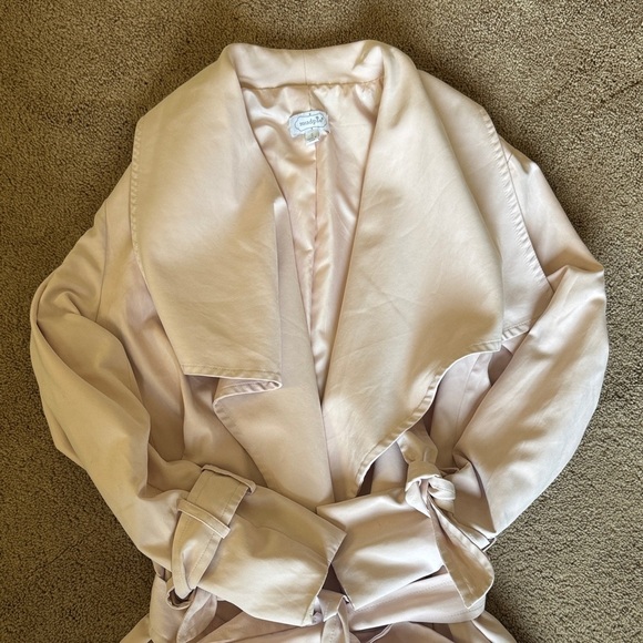 Mud Pie Light Pink Trench Coat - Picture 3 of 7